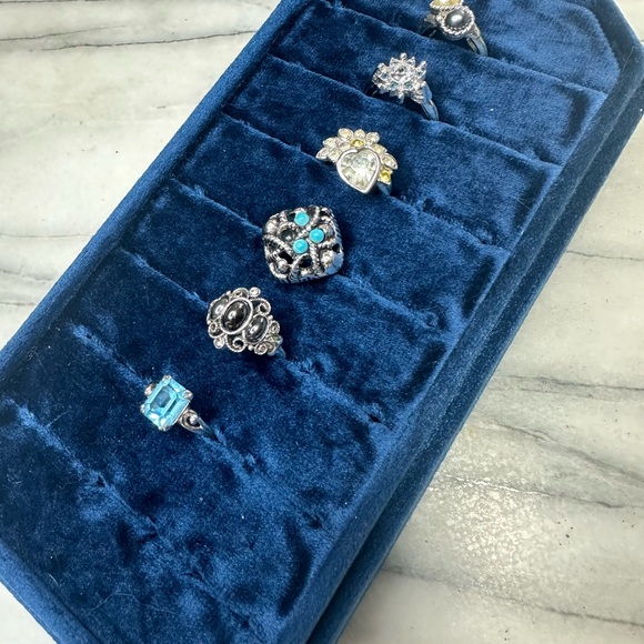 Vintage Avon Silver Tone Ring Lot of 6 - Picture 4 of 4